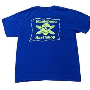 Whalebone Surf Shop Boys Large Tee Shirt Blue Short Sleeve Nags Head Carolina